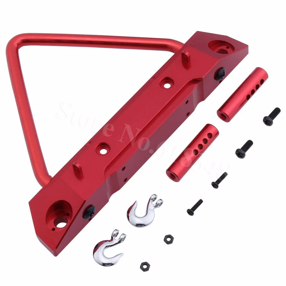 

Aluminum Front Bumper with Metal Tow Hook for 1/10 Scale Axial SCX10 RC Rock Crawler Hop Up Upgrade Parts AX80125