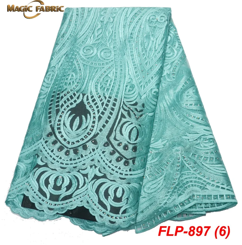 

Hot Sale French Tulle Lace Fabrics 2019 African Embroidery Nigerian Lace Fabric High Quality with stones For Party FLP-897
