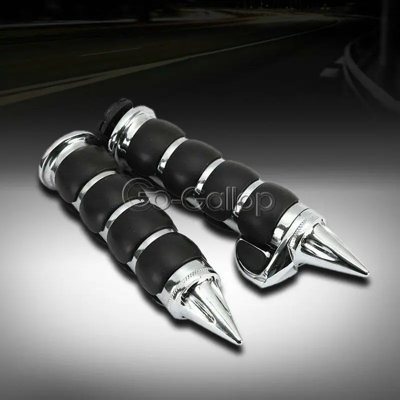 Мотоциклетные хромированные рукоятки с шипами 1 дюйм для Kawasaki Vulcan 800 900 1500 1600