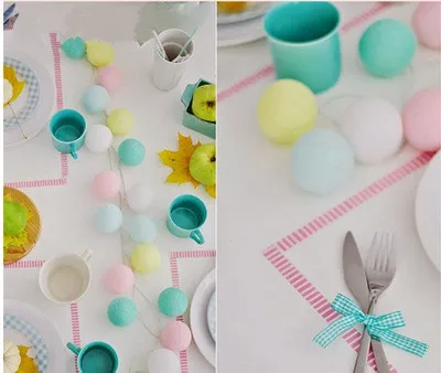 5 Colors WENHSIN 3 м светодиодный светильник с хлопковым шаром, гирлянда для праздника, свадьбы, Рождества, вечеринки, спальни, сказочный светильник s, уличный светильник, гирлянда, украшение - Испускаемый цвет: 5 Colors