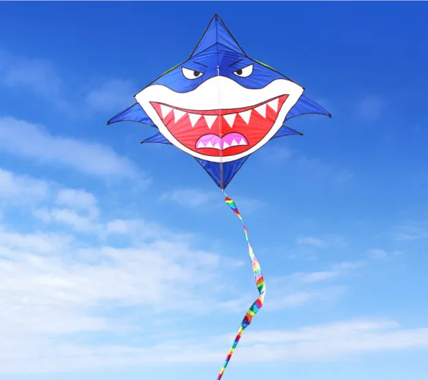 Новое поступление высококачественный большой воздушный змей Shark с линией