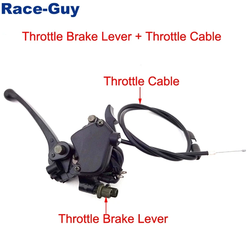 Alloy Thumb Throttle Cable Accelerator Handle Brake Lever Assembly For 50cc 70cc 90cc 110cc 125cc Chinese ATV Quad Kazuma Sunl |