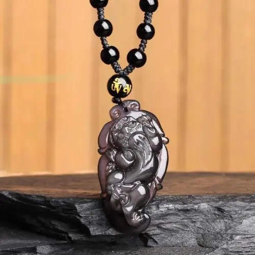 Koraba изысканные ювелирные изделия натуральный лед красочные обсидиан кулон
