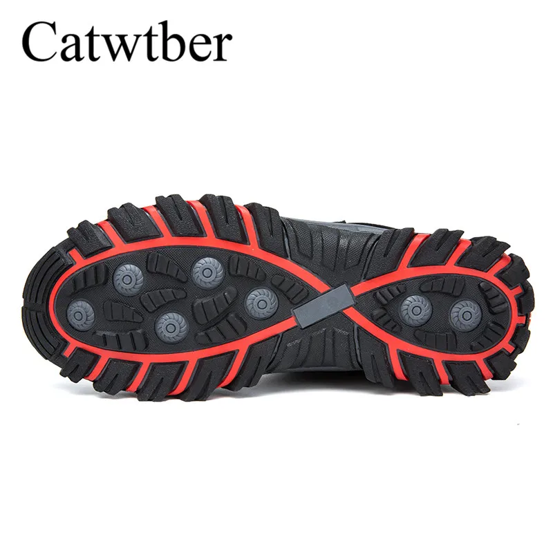 Catwtber/Новые мужские ботинки из хлопка зимние теплые меховые плюшевые высокие