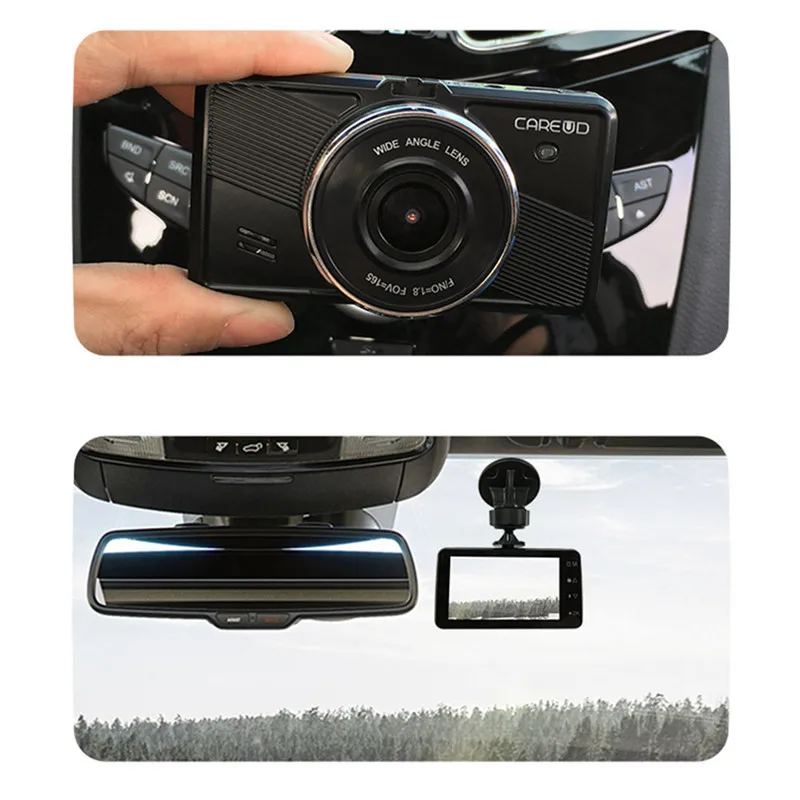 CAREUD Mini LCD 3 дюймовый сенсорный экран NT96658 HD 1080P DVR Автомобильный видеорегистратор