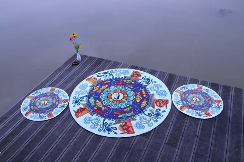 Хорошо сидите в медитации круговой Коврик для медитации коврики для йоги подушка йога фитнес ацетатное волокно коврики для упражнений устойчивость к скольжению ковры