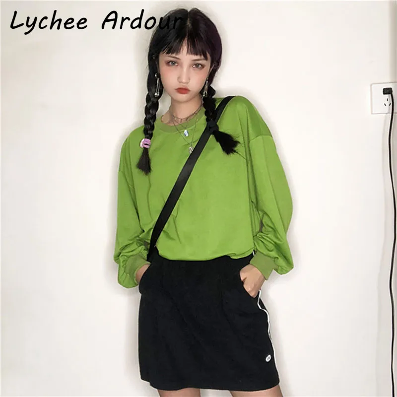 Lychee Ardour толстовка с круглым вырезом и длинным рукавом женские свободные