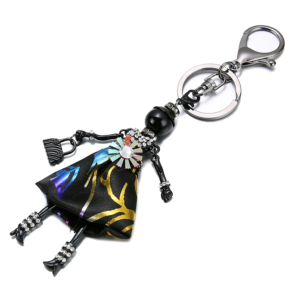 Брелок для ключей в виде милой куклы брелок автомобиле с кристаллами женский