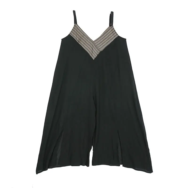 Женский комбинезон с открытыми плечами XITAO Свободный в полоску летняя одежда