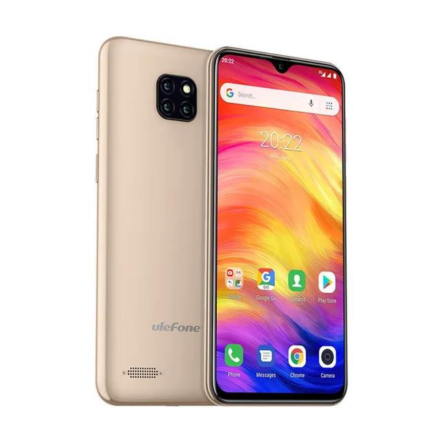 Note7 Gold Смартфон Ulefone Note 7, 1 ГБ ОЗУ, 16 ГБМ ПЗУ, 19:9 MT6580A, четырехъядерный, 6,1 дюймов, экран капли воды, 3500 мАч, мобильный телефон на Android 8,1 - Цвет: Note7 Gold