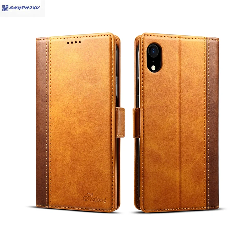 Высокое качество ПУ кожаный флип чехол для iPhone X XS XR Max Multi с отделением карт