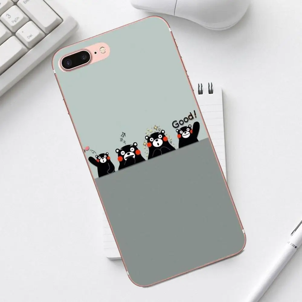 Qdowpz Kumamon мультфильм для Galaxy Alpha Core Prime Note 4 5 8 S3 S4 S5 S6 S7 S8 S9 mini edge Plus Мягкий