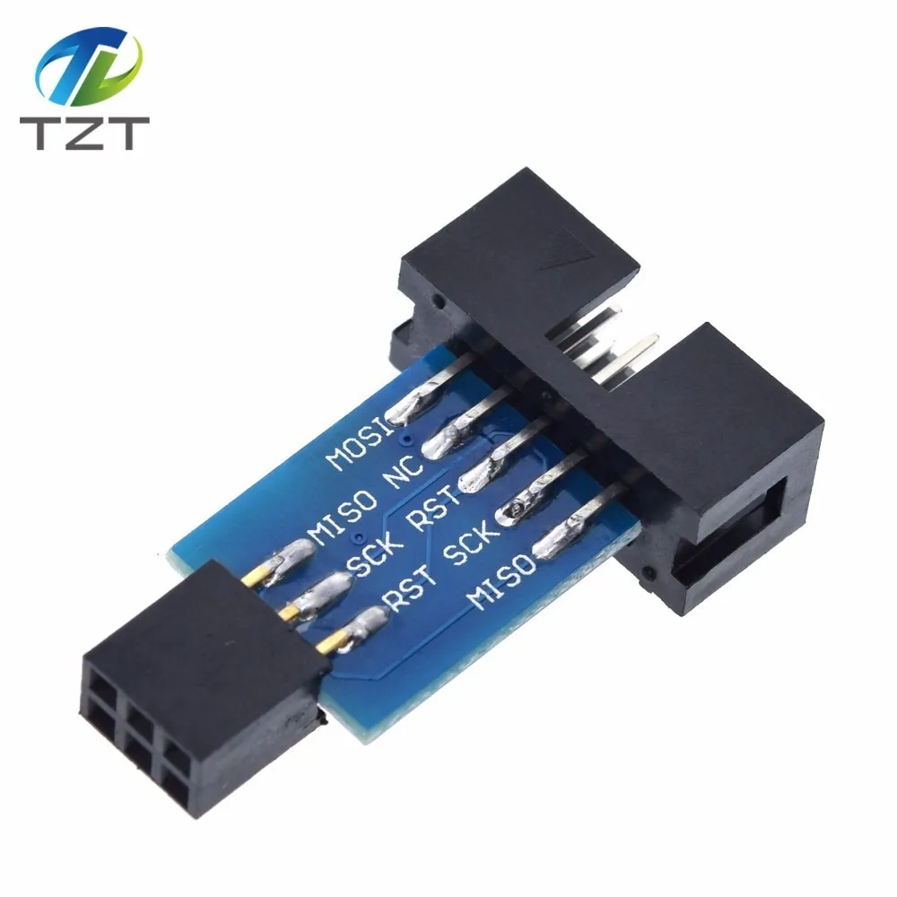 1 комплект 10Pin до 6 Pin адаптер доска + USBASP USBISP AVR программист USB ATMEGA8 ATMEGA128 ATtiny/CAN/PWM