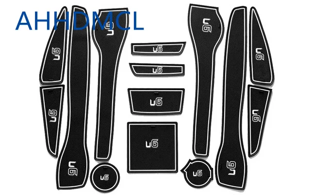 

AHHDMCL Car Door Groove Mat Gate Slot Cup Armrest Storage Pad Mat For Luxgen U6