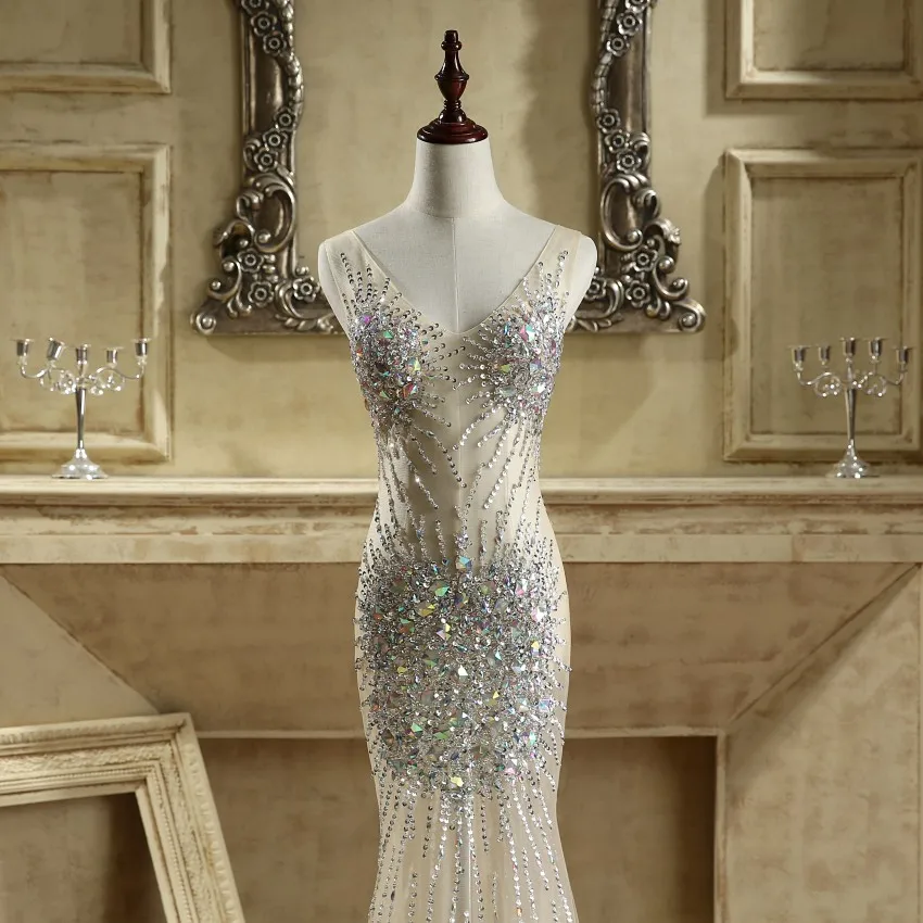 Сексуальное просвечивающее платье русалки для выпускного вечера формальное