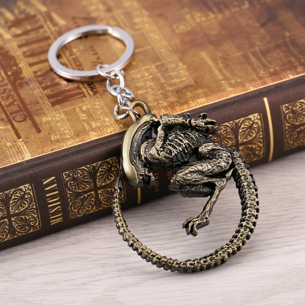 Alien v Хищник брелок может Прямая поставка металлические кольца для ключей подарка