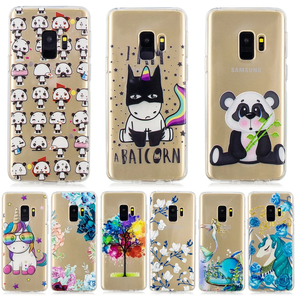 For SAMSUNG GALAXY S8 S9 Note 9 J3 J5 J7 2017 J4 J6 J8 A8 Star A6 Plus 2018 Cartoon Printing Clear Soft Silicone TPU Case Cover |