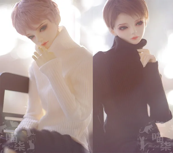 Кукла MiuCat BJD одежда 1/3 SD10 SD13 SD17 свитер с высоким воротником черный белый|doll