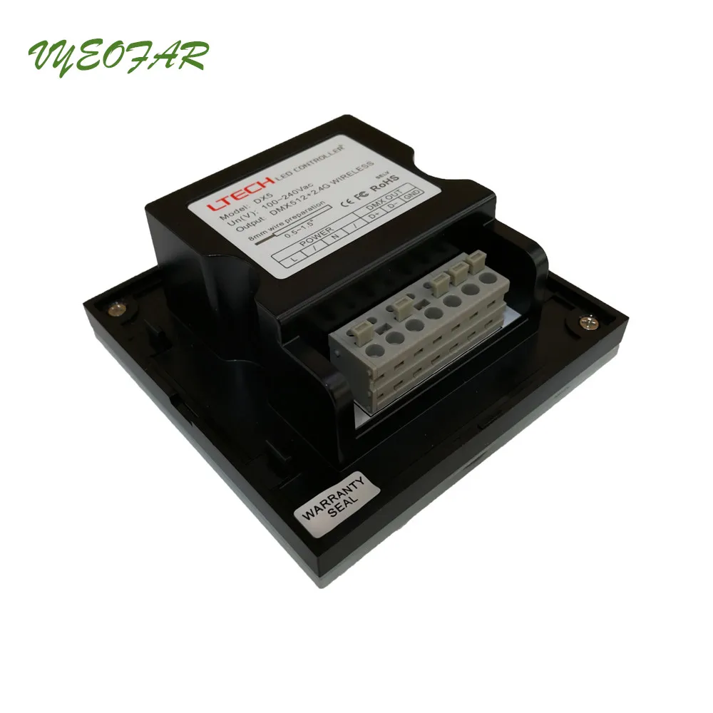 Светодиодный диммер 2,4G RF беспроводной и DMX512 Многофункциональный диммер 4 зональный контроль стекло сенсорный диммер AC100-240V диммер DX5
