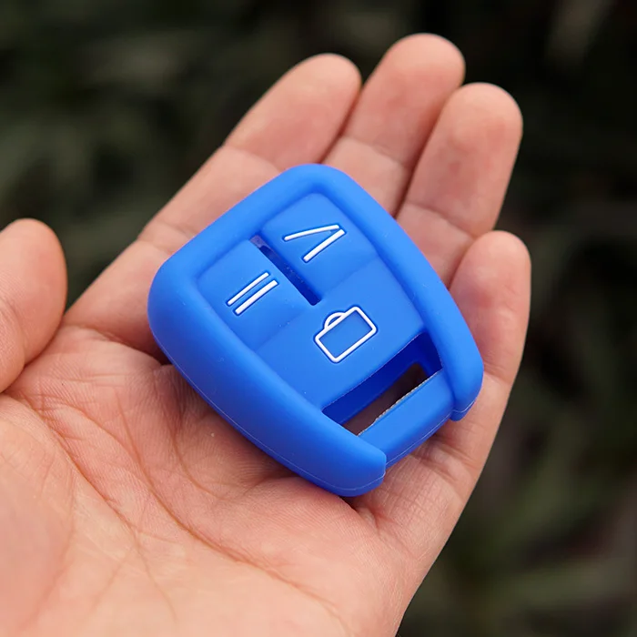 3 Button Blue Силиконовый чехол для ключей fob Обложка набор для кожи чехол оболочка защита для Opel Astra Zafira Vauxhall VECTRA Omega 2 3 кнопки дистанционного ремонта - Название цвета: 3 Button Blue
