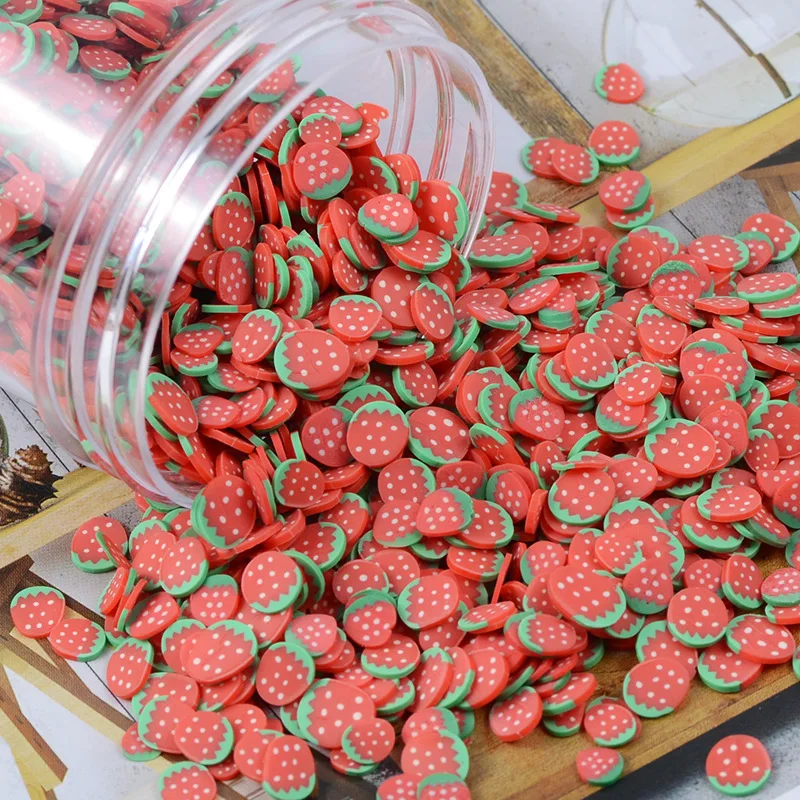 17 видов стилей Fimo тростниковые ломтики 1000 шт 3D фрукты фимо-трости Полимерная глина наклейки для ногтей советы Ломтики украшения