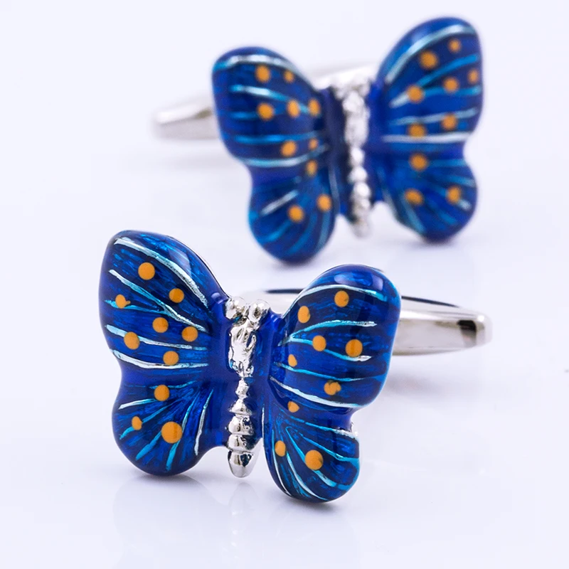 KFLK запонки для мужских рубашек запонки с животными бабочками cbutton высококачественные брендовые пуговицы Модные Свадебные