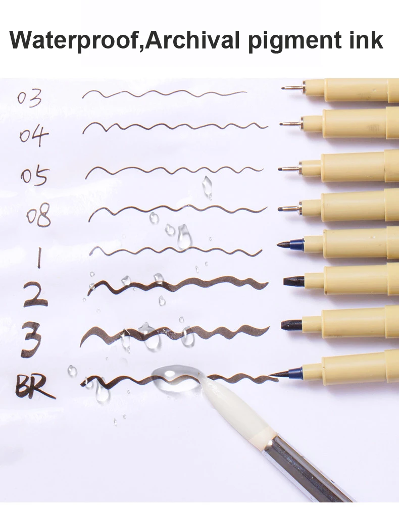 Sakura Pigma Micron 005 fineliner черные чернила для ручки Art 01 02 03 04 05 08 кисть маркер пигментные чернила для художника чернил ручки