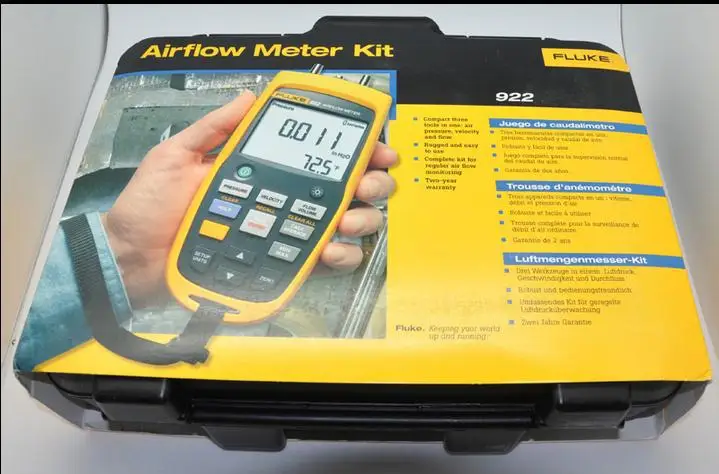 100% Аутентичный Fluke 922 F922 HVAC датчик давления воздушного потока микроманометр