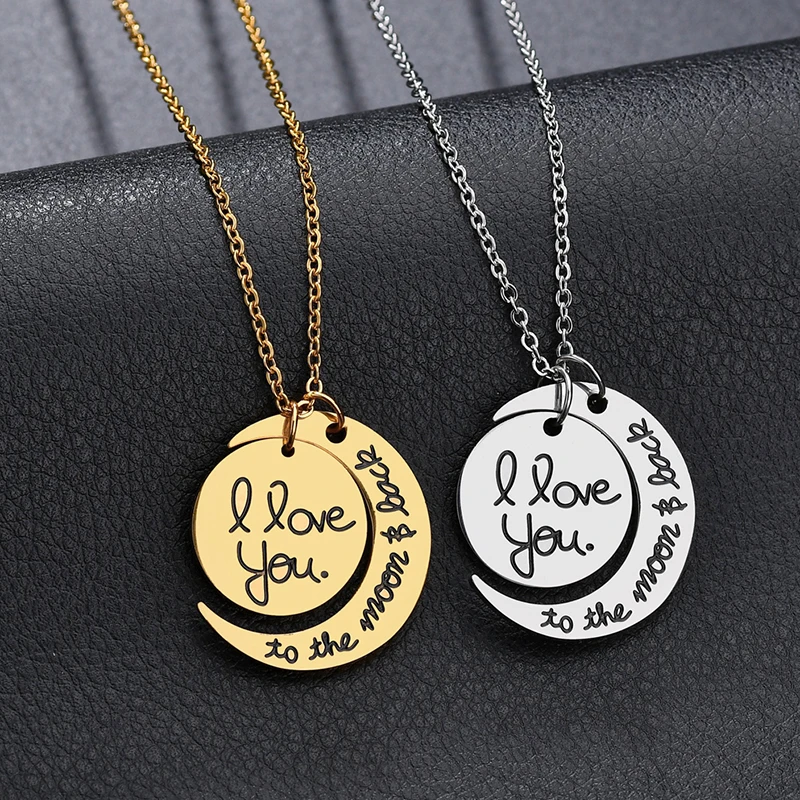 Ожерелье Nextvance с подвеской в виде круглой Луны ожерелье надписью I Love You To The Moon And