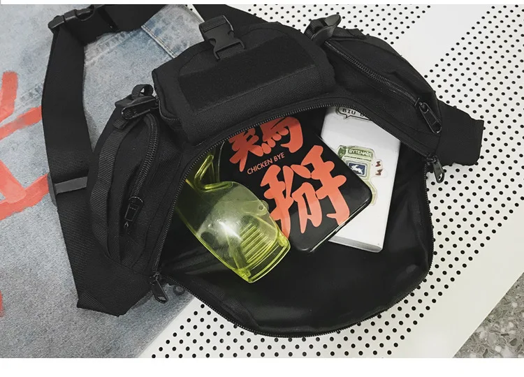 Мужская тактическая функциональная уличная сумка в стиле хип-хоп нагрудная - Фото №1