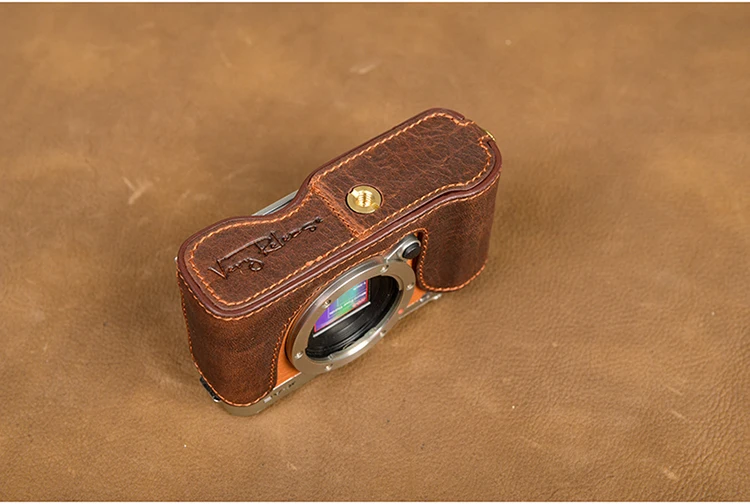 Чехол для камеры [VR] из натуральной кожи ручной работы сумка видео полукорпус Fuji