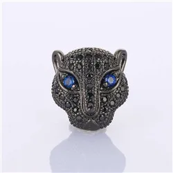 Хит, голова животного, Bijoux, циркон, пантера, плавающие амулеты для браслетов и ожерелья, большие микро медные застежки, ювелирные изделия Berloque