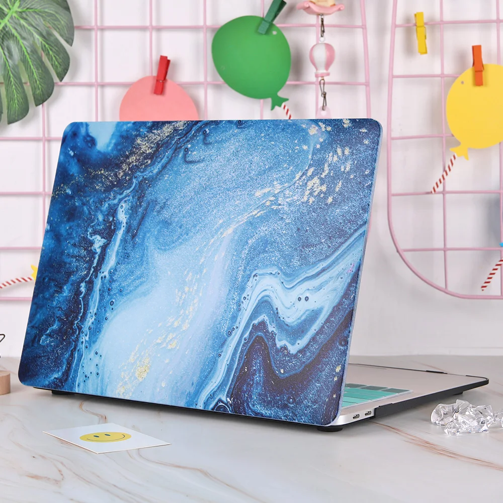 Redlai мраморный узор матовая твердая прорезиненная чехол для Macbook Pro retina 13,3 15,4 Air 13,3 retina 12 дюймов Air 13