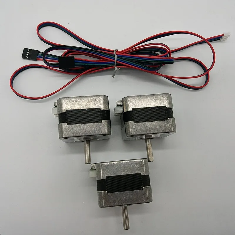 Бесплатная доставка 3 комплекта/партия шт Nema17 1.3A 28Ncm 40Oz-in 12V шаговый мотор 4-свинец