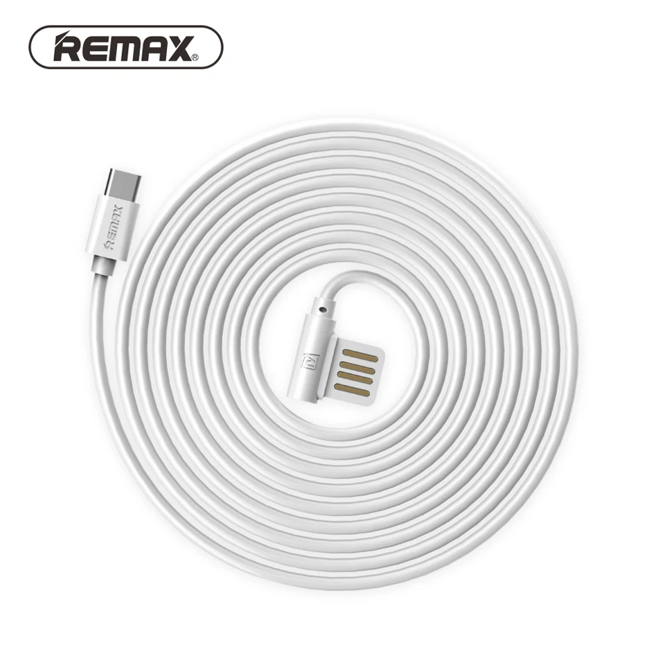 REMAX USB типа C c кабель для передачи данных Портативный 90 градусов двойной Тип
