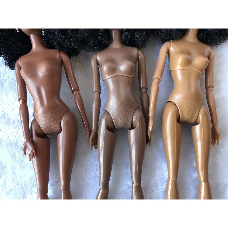 1/6 BJD 11 шарнирных 12 черных обнаженных кукол с волосами на голову и тканевой куклой