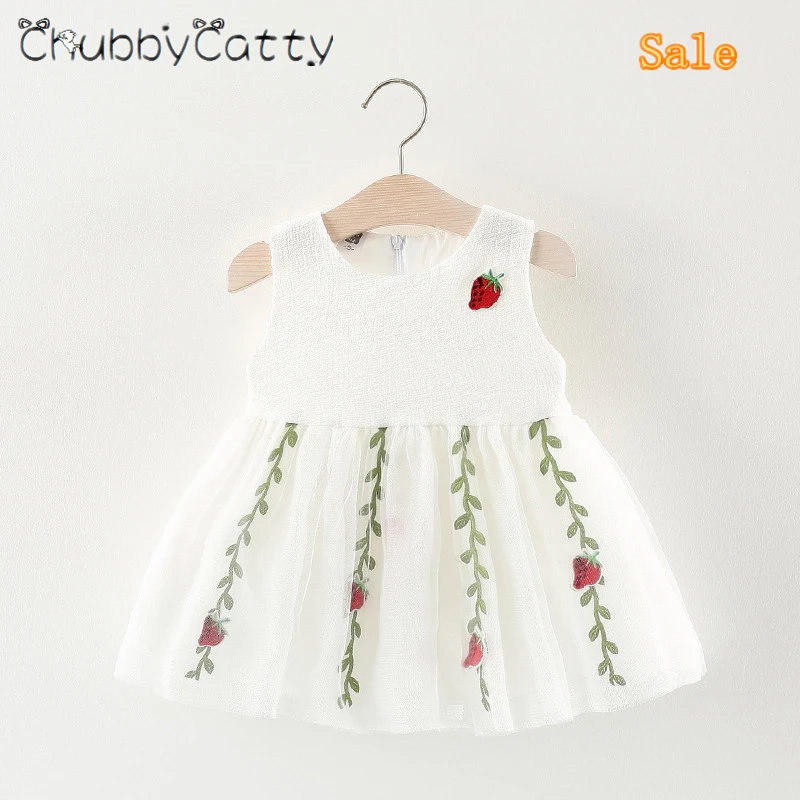 CHUBBYCATTY распродажа детская одежда 1st День рождения платье Сладкий Клубника