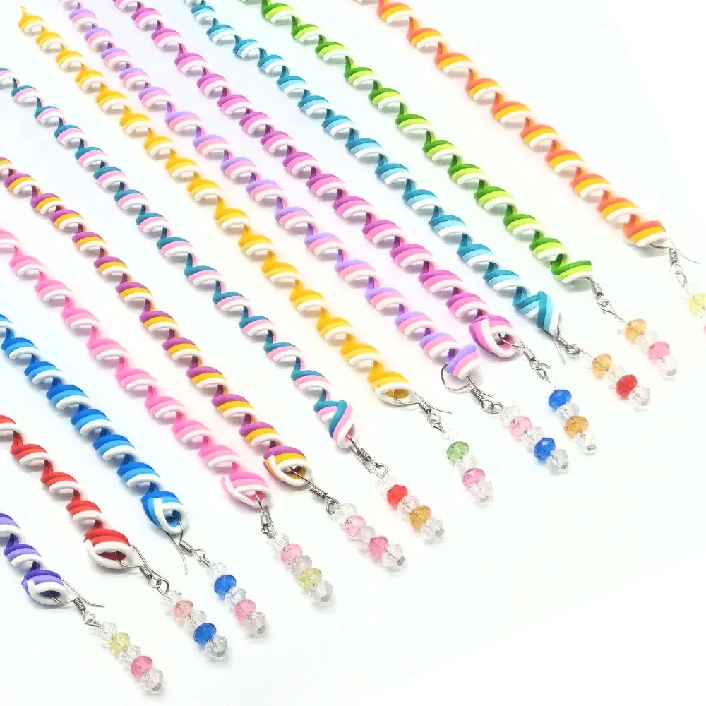 6 шт./лот обруч для волос радужного цвета с кристаллами Длинные эластичные
