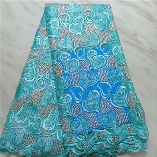 Красивое французское кружево ткани Зеленый Тюль кружевная ткань с вышивкой