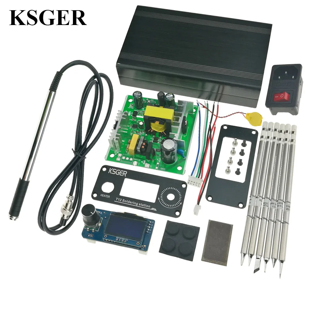 sets 1 KSGER STM32 V2.1S OLED паяльник станция T12 наконечники ручка сплава контроллер сварочные инструменты Sunction оловянный насос Электрический - Цвет: sets 1
