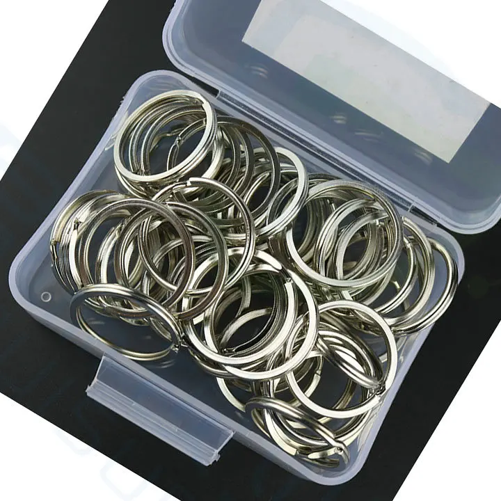KeyRing Round Split Key Rings Keychain Diameter 16MM Nickel Compass key ring keychain connector llaveros hombre chaveiro