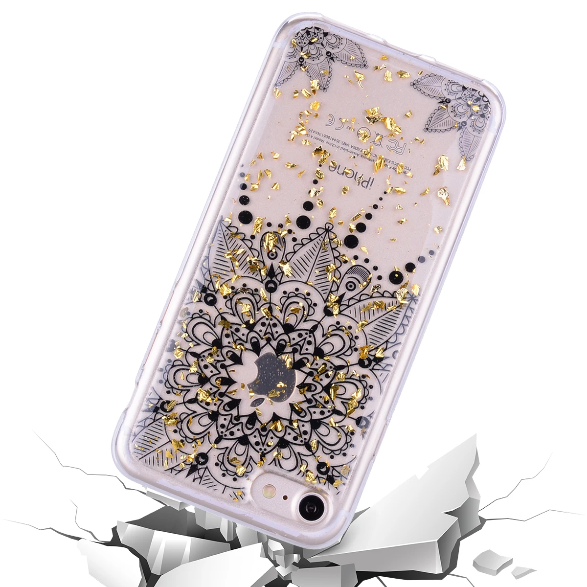 Чехол для Apple iPhone 7 8 мягкий TPU силиконовый Платиновый эпоксидный чехол iPhone7 милый