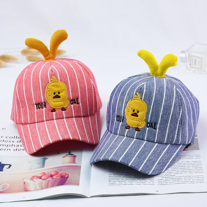 Детская Солнцезащитная шляпа с мультяшным утенком весенне-летняя бейсбольная