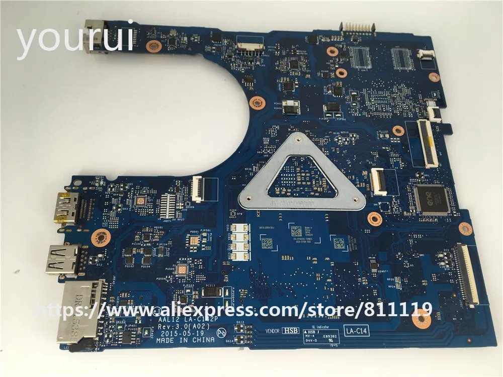 Yourui CN 01N0C6 1N0C6 для материнская плата ноутбука Dell Inspiron 5455 5555 с A8 7410U AAL12 LA C142P DDR3|Платы