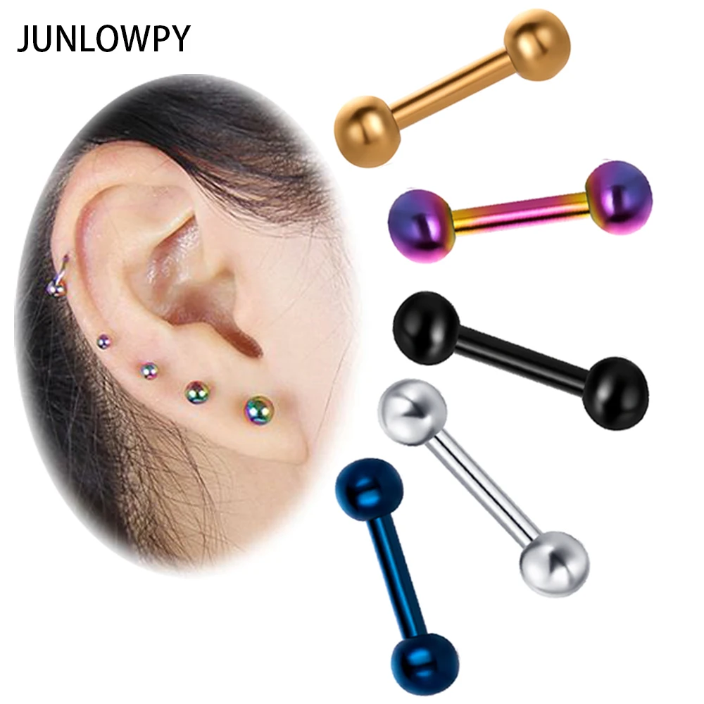 Серьги-гвоздики JUNLOWPY из хирургической стали для тела ювелирные изделия 16 г