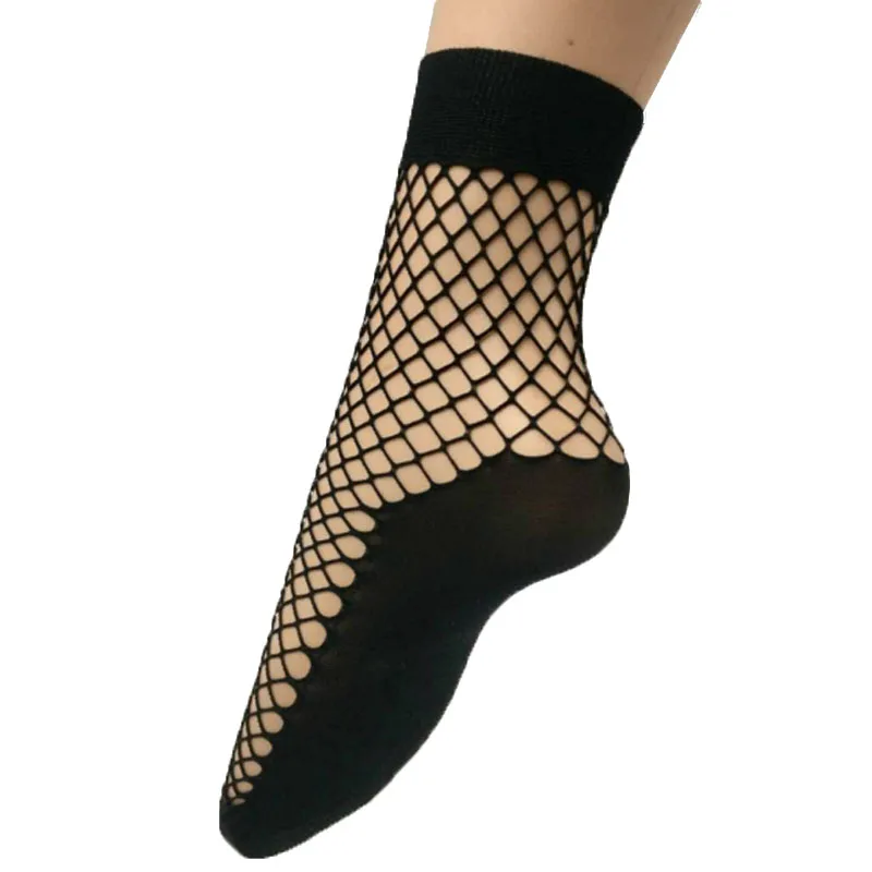 Женщины Европа ажурные носки шелковые пикантные Черные Сетчатые дышащие тонкие
