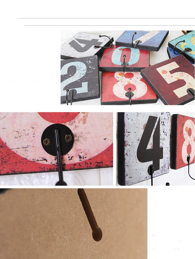 1 шт. деревенские Ретро Старые крючки на стене креативные цифровые для одежды