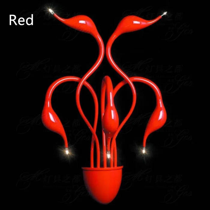 Новый дизайн лебедь Настенные светильники спальня изголовье прикроватная лампа