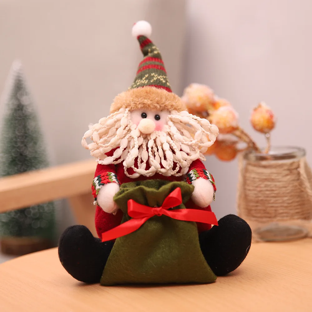 Рождественская сцена Подарочный пакет для детей сидячие куклы украшения позы