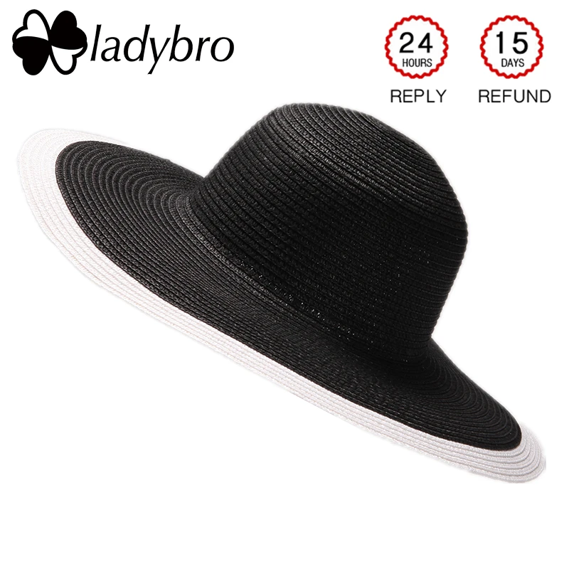 Модная летняя пляжная шляпа Ladybro женская от солнца с широкими полями Женская